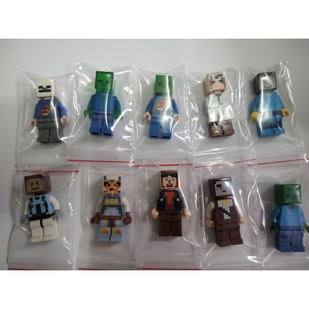 COMBO 5 nhân vật MINECRAFT Non Lego Minifigures ( Hàng 2HAND )