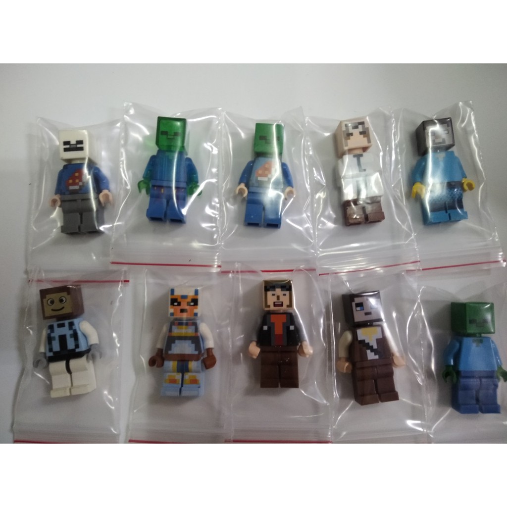 COMBO 5 nhân vật MINECRAFT Non Lego Minifigures ( Hàng 2HAND )