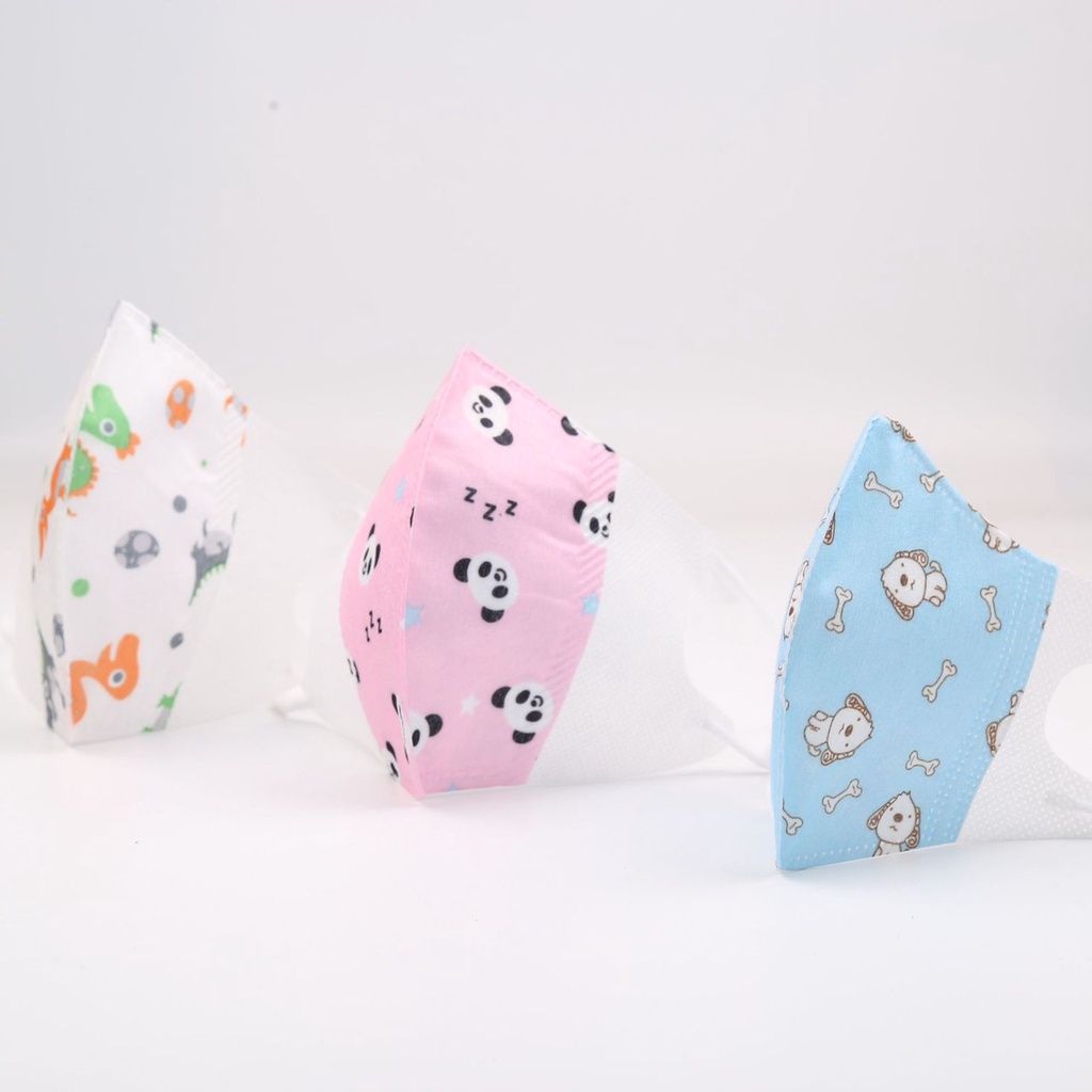 Set 5 Khẩu Trang Hàn Quốc Cho Bé In Hình Ngộ Nghĩnh Cute - Kháng Khuẩn, Chống Bụi Mịn
