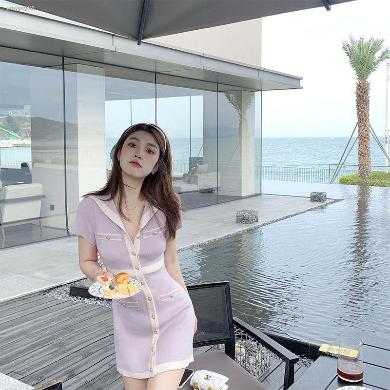 Đầm Dệt Kim Mùa Hè Phong Cách Hàn Quốc Mới 2021