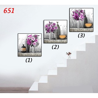 Bộ 3 tranh Canvas nghệ thuật