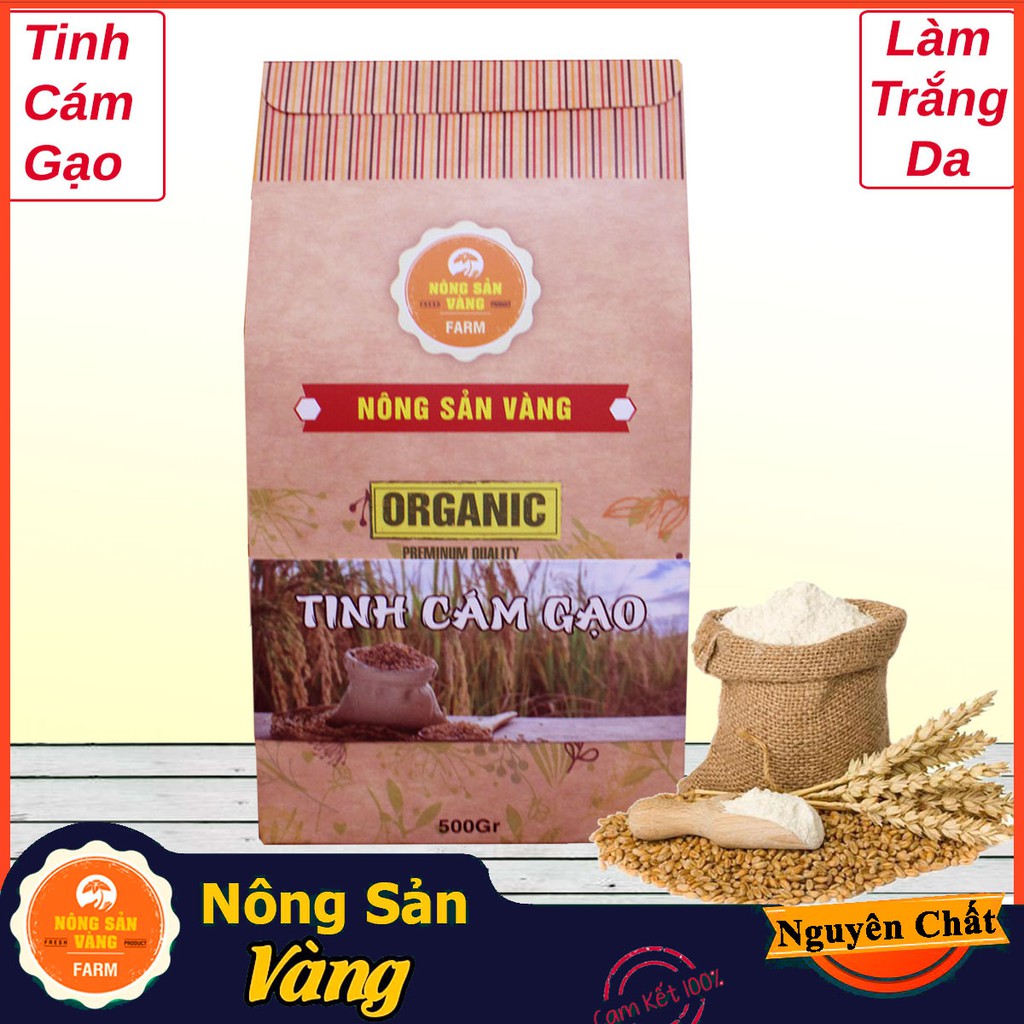 Bột Tinh Cám Gạo Nguyên Chất Đắp Mặt Na 500gr, Làm đep, tắm trắng (handmade)