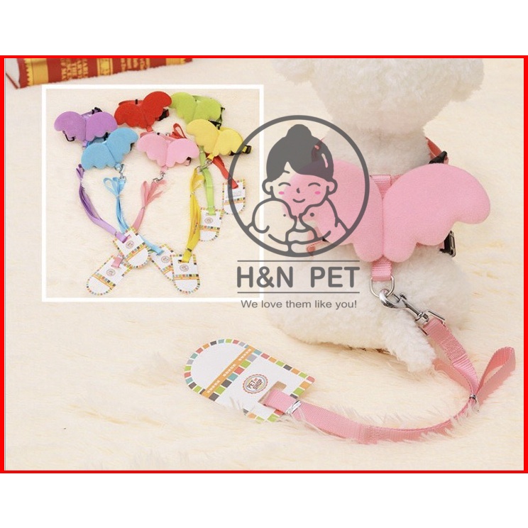 Dây Dắt Hình Đôi Cánh Thiên Thần Cho Thú Cưng Chó Mèo Dưới 5kg  H&amp;N PET