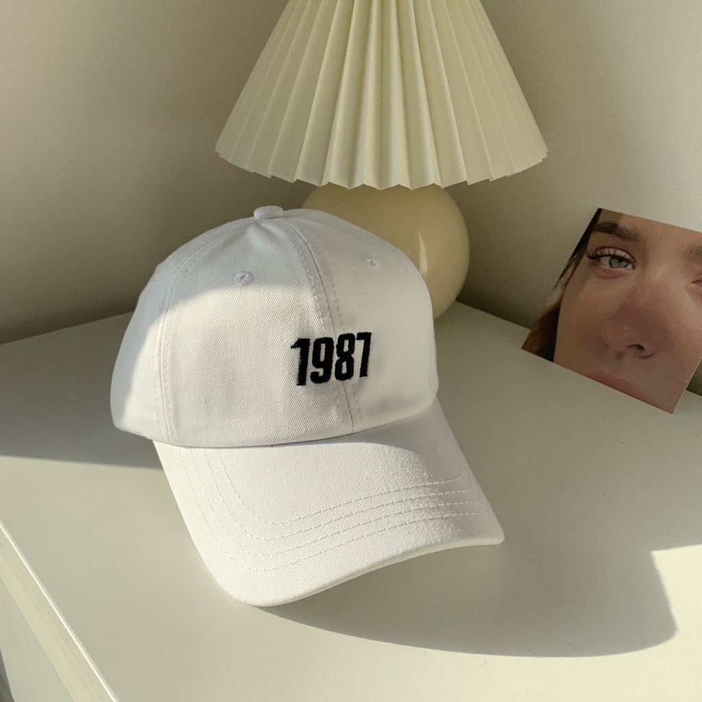 Mũ Lưỡi Trai Mềm Màu Trơn Thêu Chữ Phong Cách Hàn Quốc Thời Trang Xuân Hè Cho Cặp Đôi