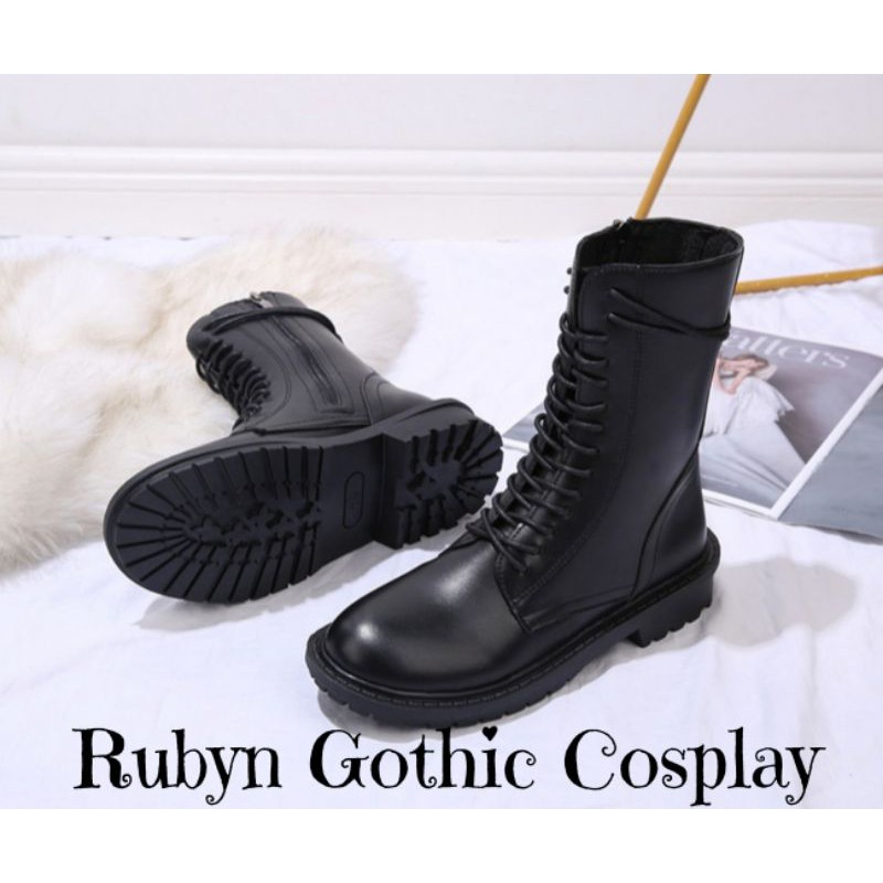 [CÓ SẴN]  Giày Boots Chiến Binh khóa kéo cổ cao cá tính ( size 35 - 40 )