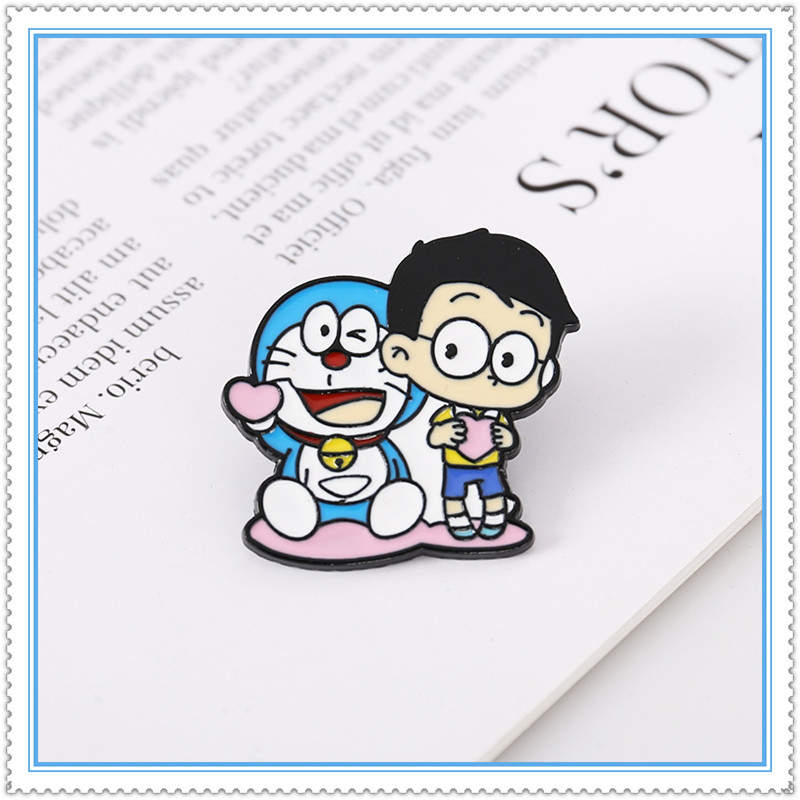 Ghim cài hình Doraemon series 01 Nobita thời trang dùng cài áo/ balo