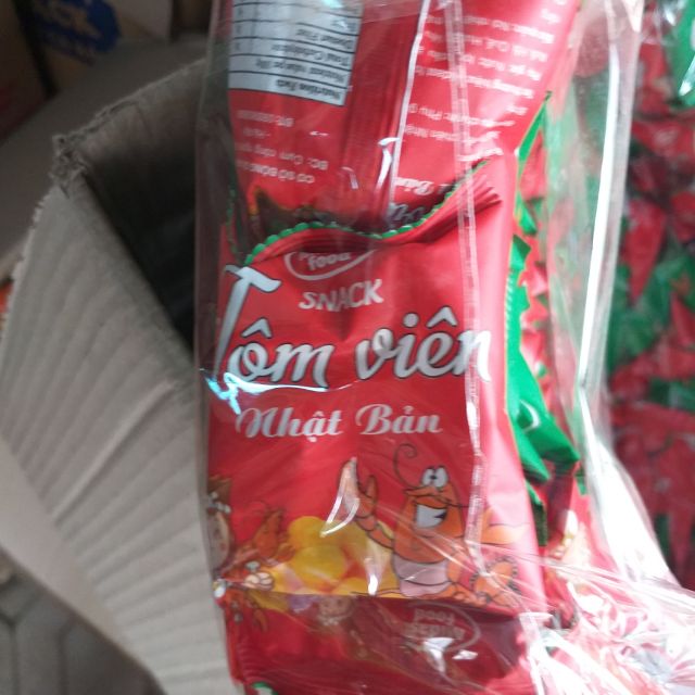 Bịch 50 gói snacks tôm viên