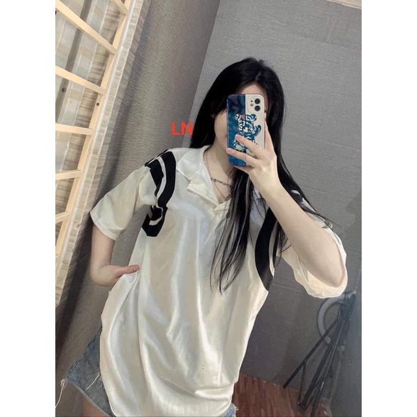 Áo polo viền vai