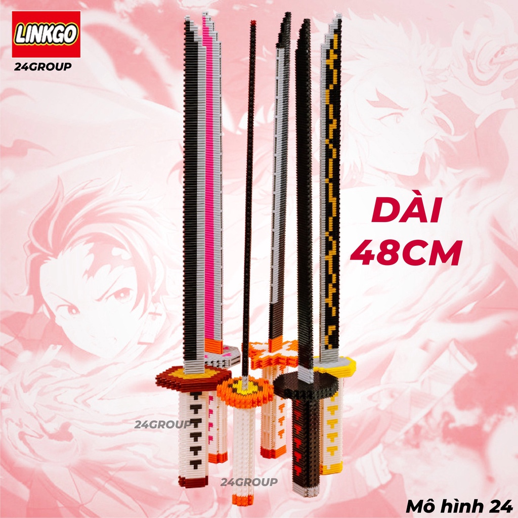 mô hình kiếm lego Kimetsu No Yaiba 50cm rèn luyện trí thông minh