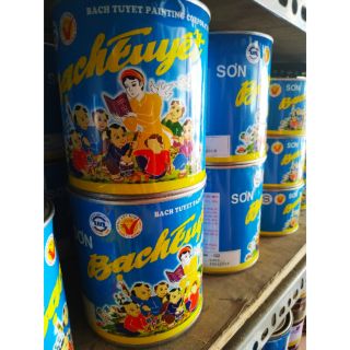 Sơn Bạch Tuyết màu đen mờ_ lon 500 gr