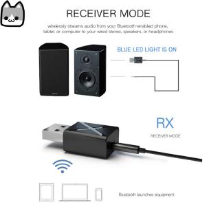 2 in 1 Bluetooth 5.0 Transmitter Receiver 3.5mm Wireless Stereo Audio Adapter