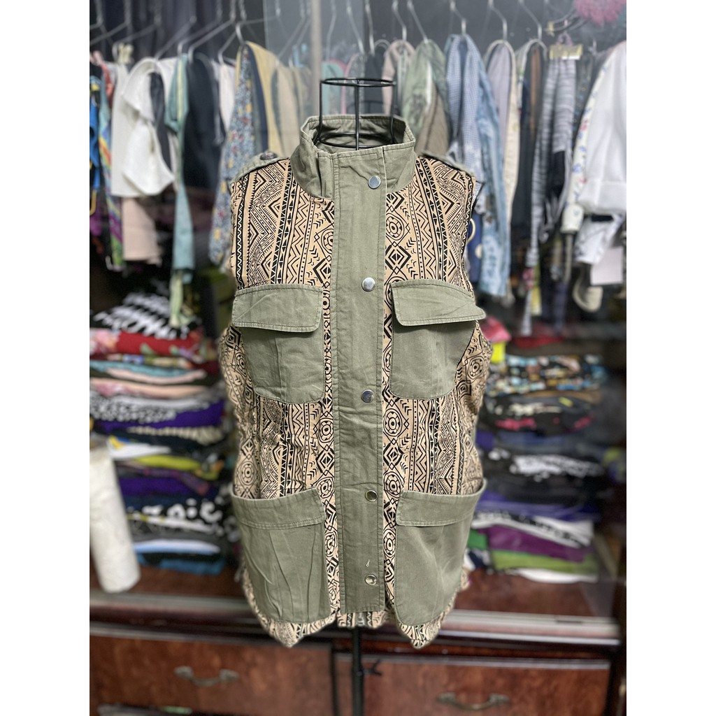 Áo khoác ghi lê nam vintage