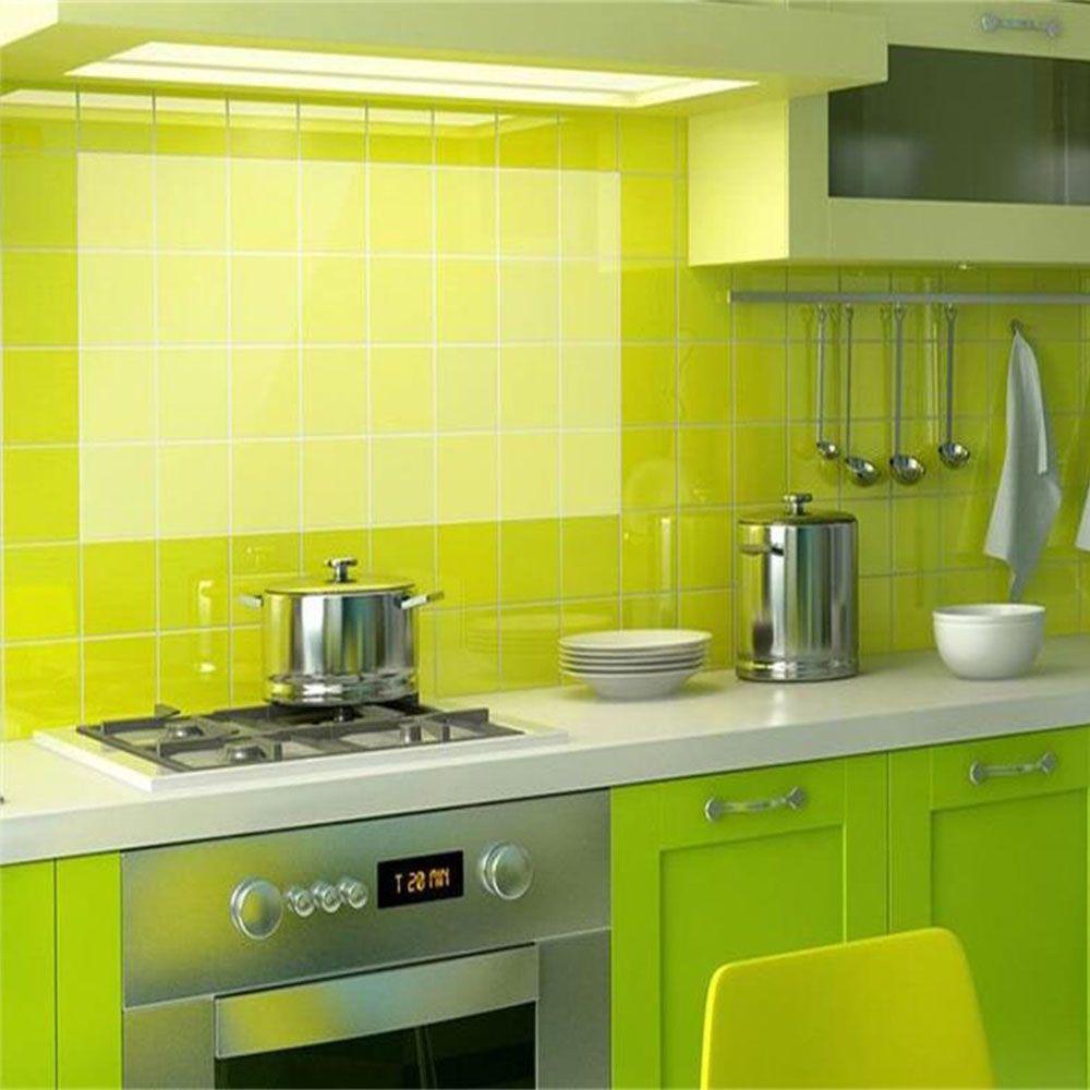 Giấy Dán Tường Trong Suốt Chống Dầu Chống Bám Bẩn Trang Trí Nhà Bếp
