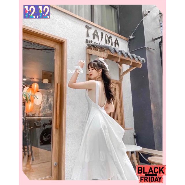 [HÀNG CAO CẤP] Đầm trắng bèo sau (kèm hình thật) | BigBuy360 - bigbuy360.vn