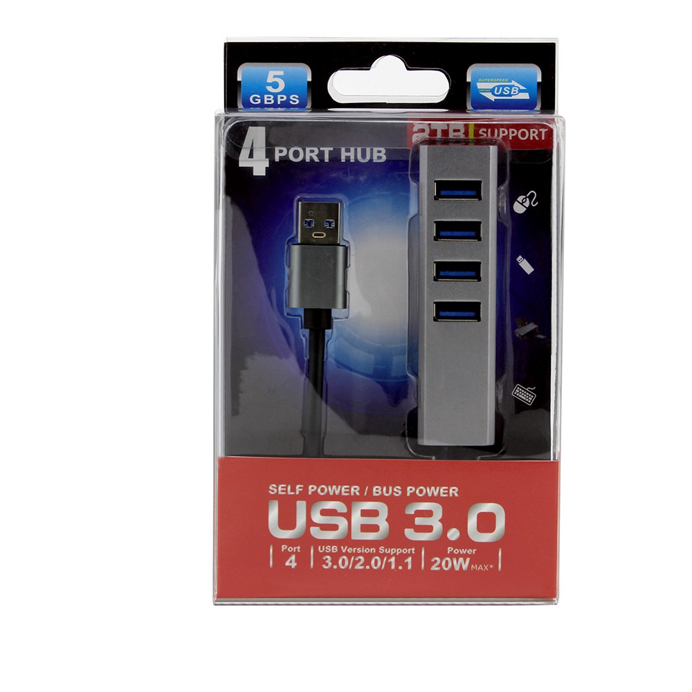 Bộ Chia Usb 3.0 4 Cổng Usb 3.0 Dc 5v / 2a Cho Máy Tính / Điện Thoại