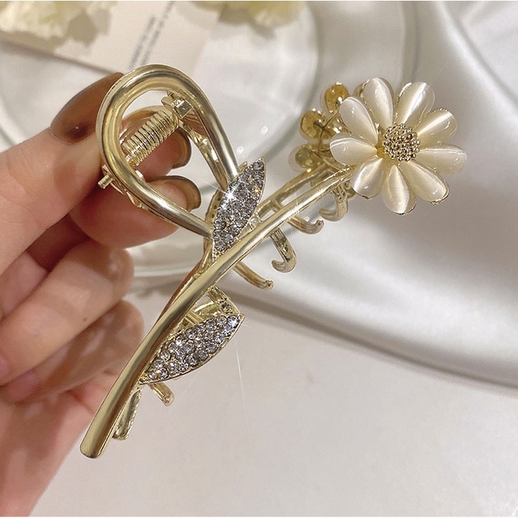 Kẹp Tóc Kim Loại Màu Vàng Hồng Thời Trang