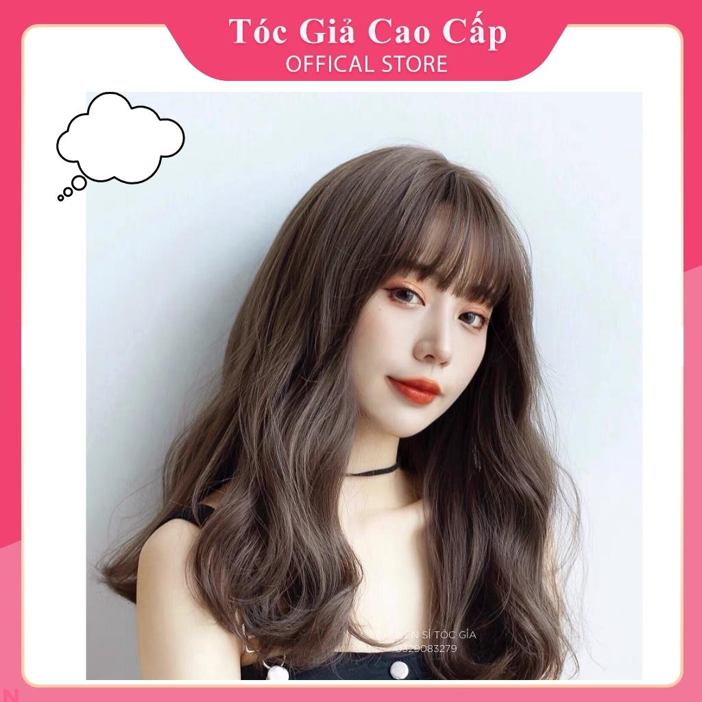 Tóc giả nữ Nguyên đầu xoăn 45cm kèm lưới tóc - hình thật tại shop, BHT0304