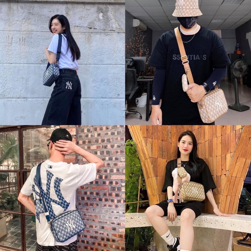 (HÀNG SẴN tqxk chuẩn lọai 1:1)(ảnh thật)Mẫu túi đeo chéo chữ nhật m / lb Jac.quard Monogram size to( 2 màu)