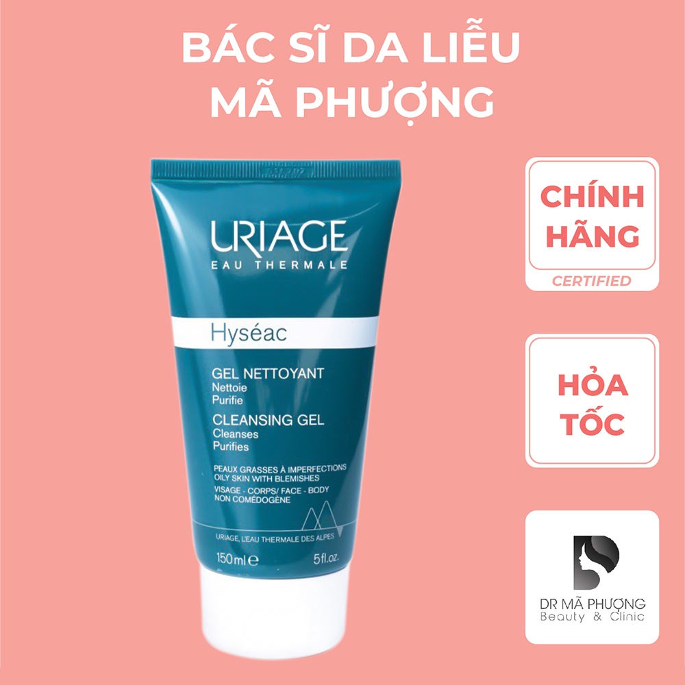 [CHÍNH HÃNG] Sữa rửa mặt cho da dầu, mụn , da hỗn hợp Uriage Hyseac Gel Nettoyant