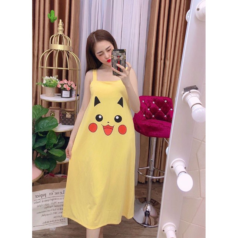 🎀🎀 Đầm ngủ suông chất cotton mịn mềm mát mặc ở nhà thoải mái 🎀🎀