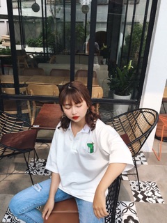 Áo thun cổ bẻ Oversize (100% ảnh thật)