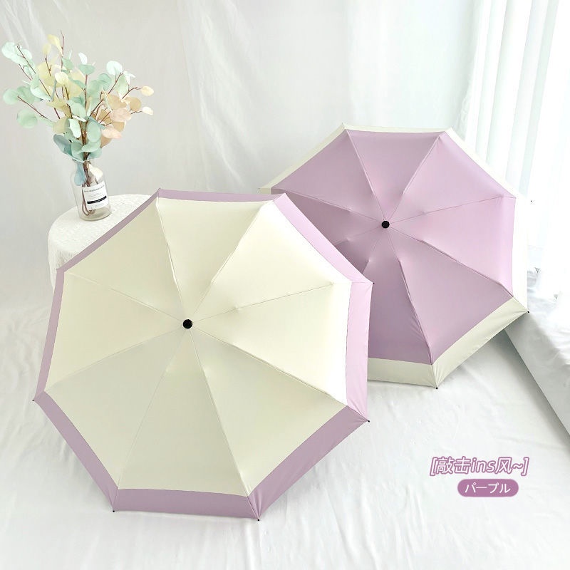 Dù Gấp Mini Chống Tia UV Chất Liệu Vinyl Tiện Dụng