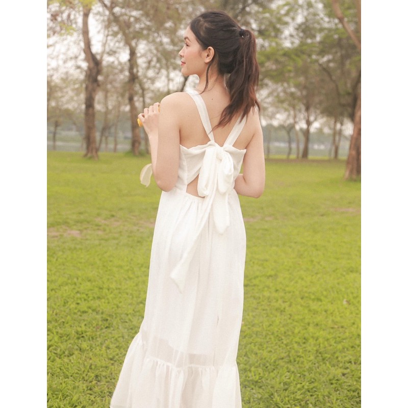 [Mã FAGREEN1505 giảm tới 30K đơn 99K] VÁY ĐI BIỂN - BORDER DRESS - VÁY NƠ LƯNG SAU | BigBuy360 - bigbuy360.vn