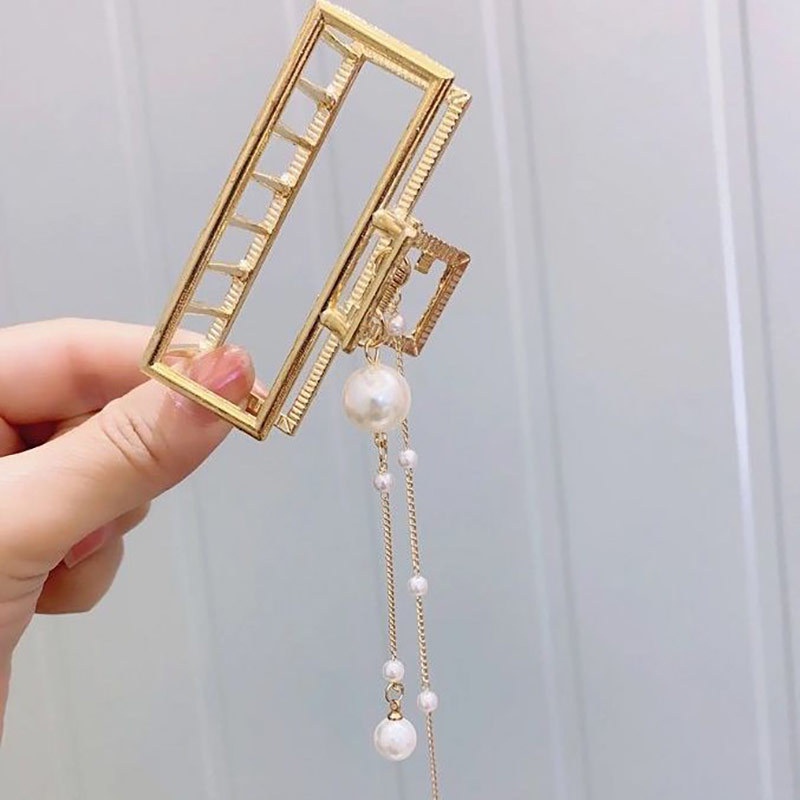 Kẹp Tóc Cỡ Lớn 2022 Đính Ngọc Trai Sang Trọng