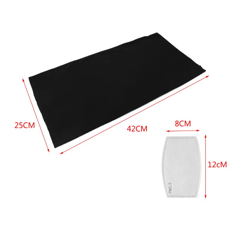 Khẩu Trang Che Mặt Và Cổ Chống Bụi Bẩn Có Bộ Lọc Carbon 5 PM2 5 Tiện Dụng