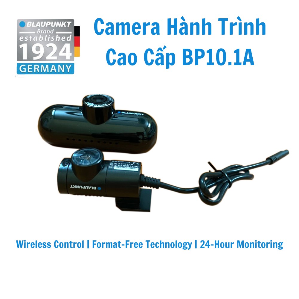 Camera hành trình ô tô Blaupunkt BP10.1A có Wifi, GPS, hoạt động 24/24 ngay cả khi xe tắt máy