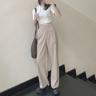 Quần tây cúc lệch