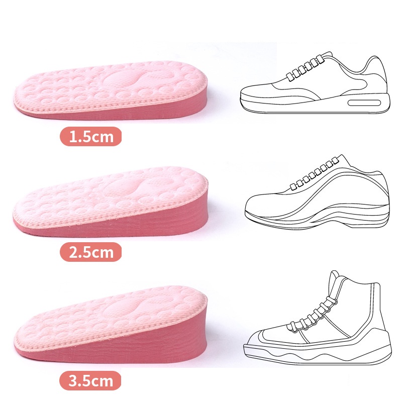Miếng Lót Giày Thể Thao Tăng Chiều Cao Thoáng Khí Cho Nam Nữ