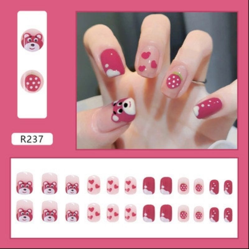 Bộ 24 móng tay giả kèm keo