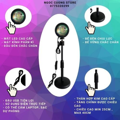 Đèn hoàng hôn,💖𝐂𝐎́ Đ𝐈𝐄̂̉𝐔 𝐊𝐇𝐈𝐄̂̉𝐍 𝐂𝐇𝐔𝐘𝐄̂̉𝐍 Đ𝐎̂̉𝐈 𝟏𝟔 𝐌𝐀̀𝐔 𝐁𝐀̆̀𝐍𝐆 𝐀𝐏𝐏💖, đèn led trang trí, đèn sống ảo siêu hót tiktok