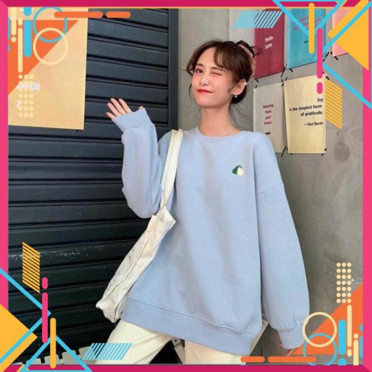 [Mặc là Auto Sang] Áo Sweater Thêu Trái Cây Hàn quốc form 60kg xì teen AD | BigBuy360 - bigbuy360.vn