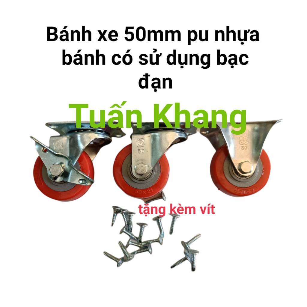 Bánh xe 50mm x 21mm bánh có sử dụng bạc đạn