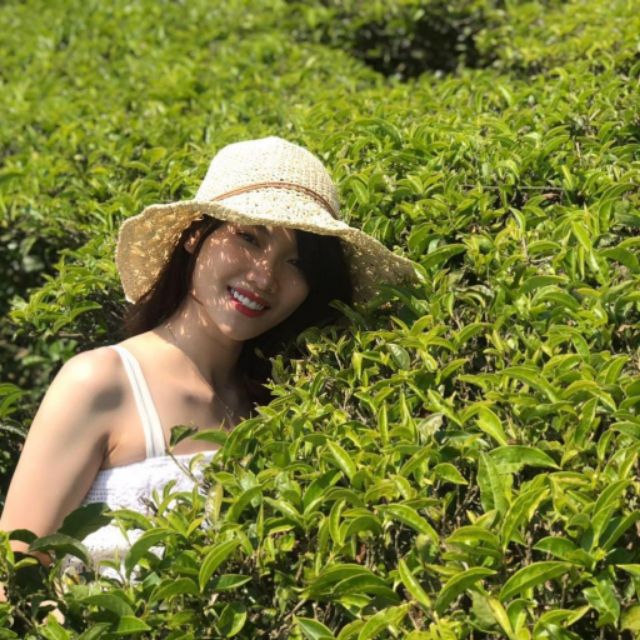 Combo túi cói nơ và mũ cói móc mềm vintage