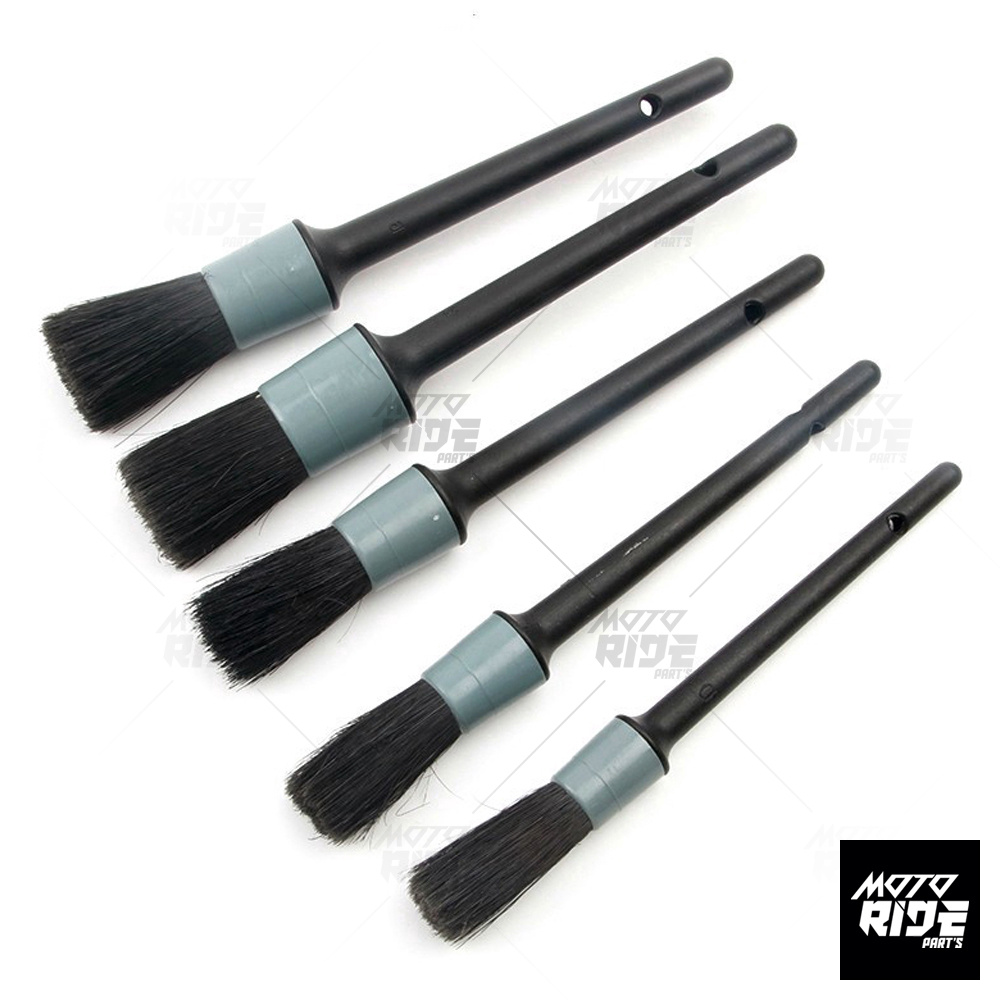 BỘ 5 CÂY CỌ TRÒN RỬA XE ĐA NĂNG LÔNG NHỰA MỊN - XÁM