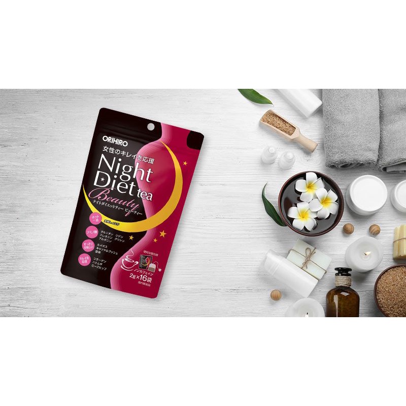 TRÀ GIẢM CÂN VÀ ĐẸP DA BAN ĐÊM CỦA NHẬT NIGHT DIET TEA ORIHIRO
