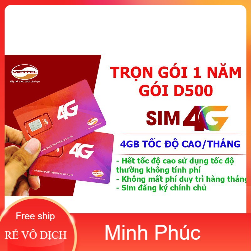 Sim Viettel D500 vào mạng 1 năm không phải nạp tiền