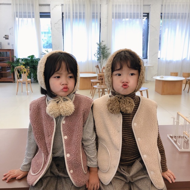 Áo Gile lông cừu hình lưng