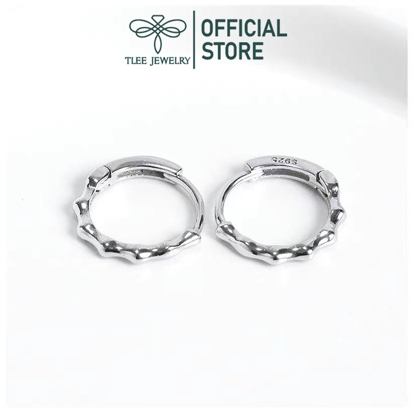 Khuyên tai bạc nữ TLEE dáng đốt trúc cá tính TleeJewelry B0236