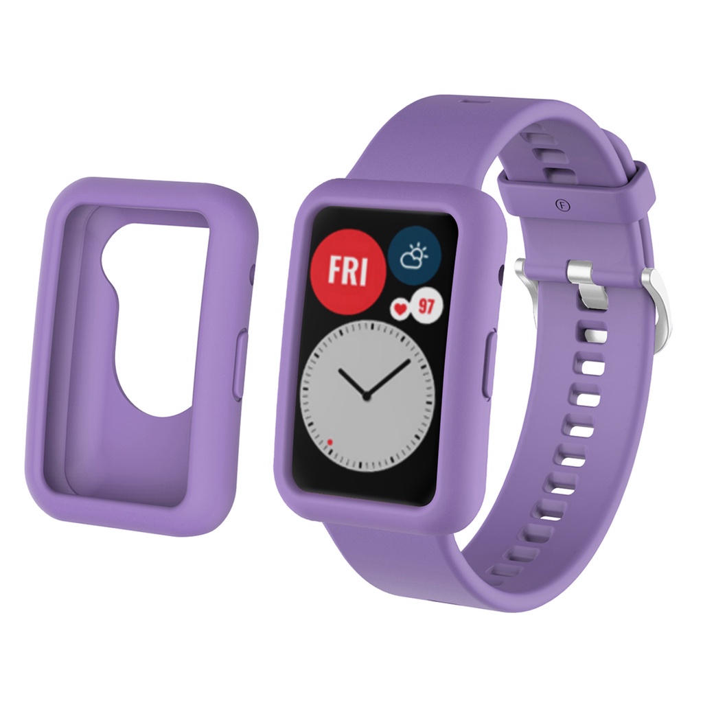 Ốp silicon mềm nhiều màu tùy chọn bảo vệ mặt đồng hồ thông minh Huawei Watch Fit