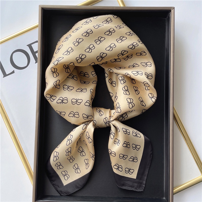 Khăn choàng lụa satin hình vuông in họa tiết nhiều kiểu tùy chọn chuyên nghiệp kích thước 70 * 70cm