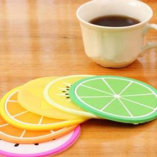 Đế lót cốc trái cây bằng silicon nhiều màu sắc