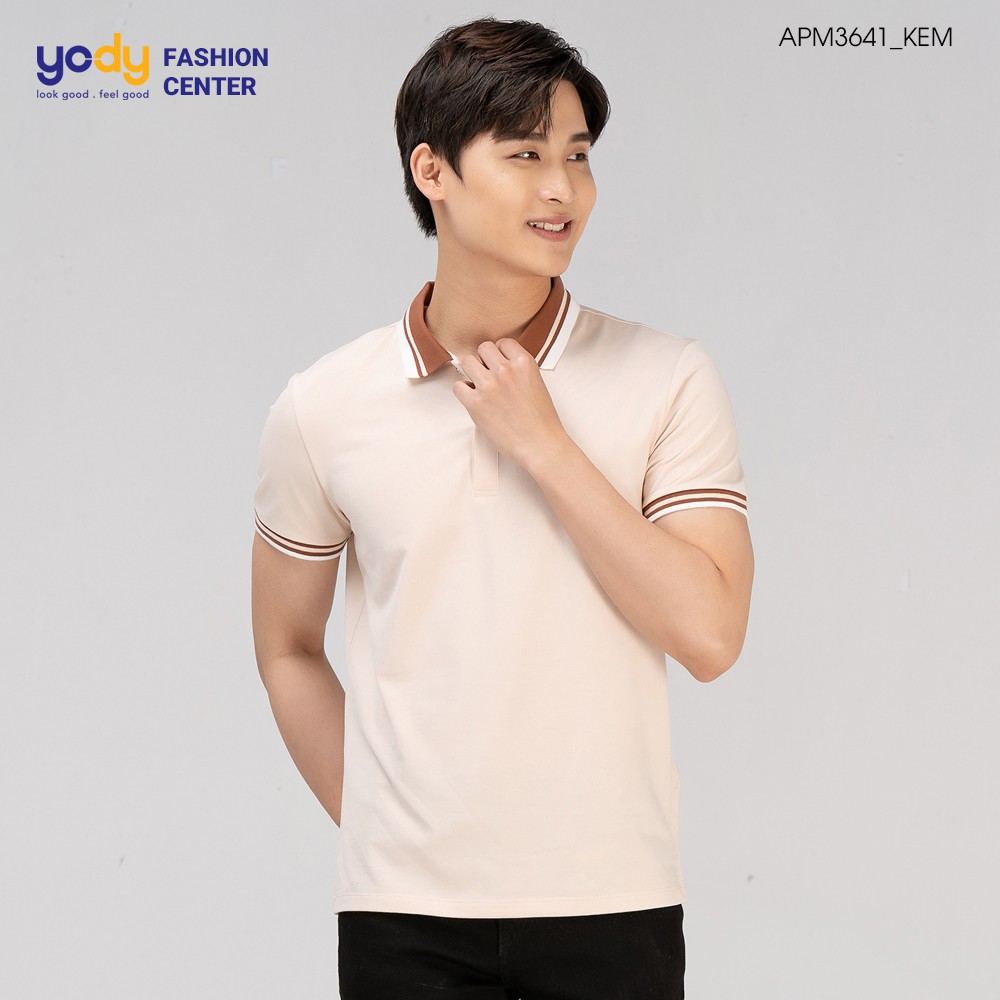 Áo polo nam YODY áo phông ngắn tay , thun có cổ  vải mềm mịn yody fashion APM3641