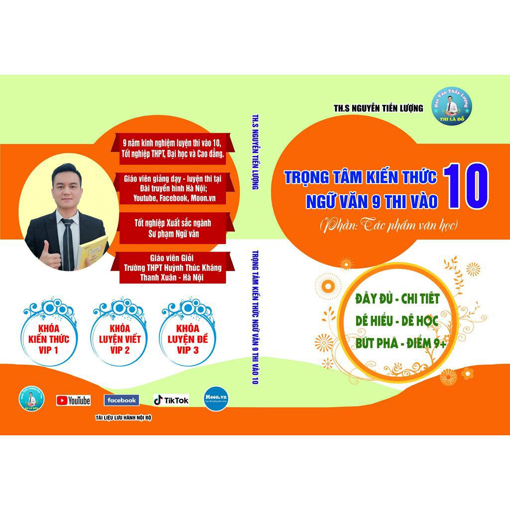 Trọng tâm kiến thức Ngữ văn 9 thi vào 10 Học Văn Thầy Lượng