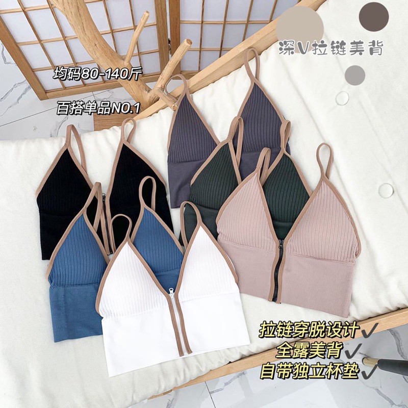 ♥️ Shop Uy Tín ♥️ A282 Áo bra thể thao khoá ngực . Áo Lót Thể Thao Có Mút Ngực