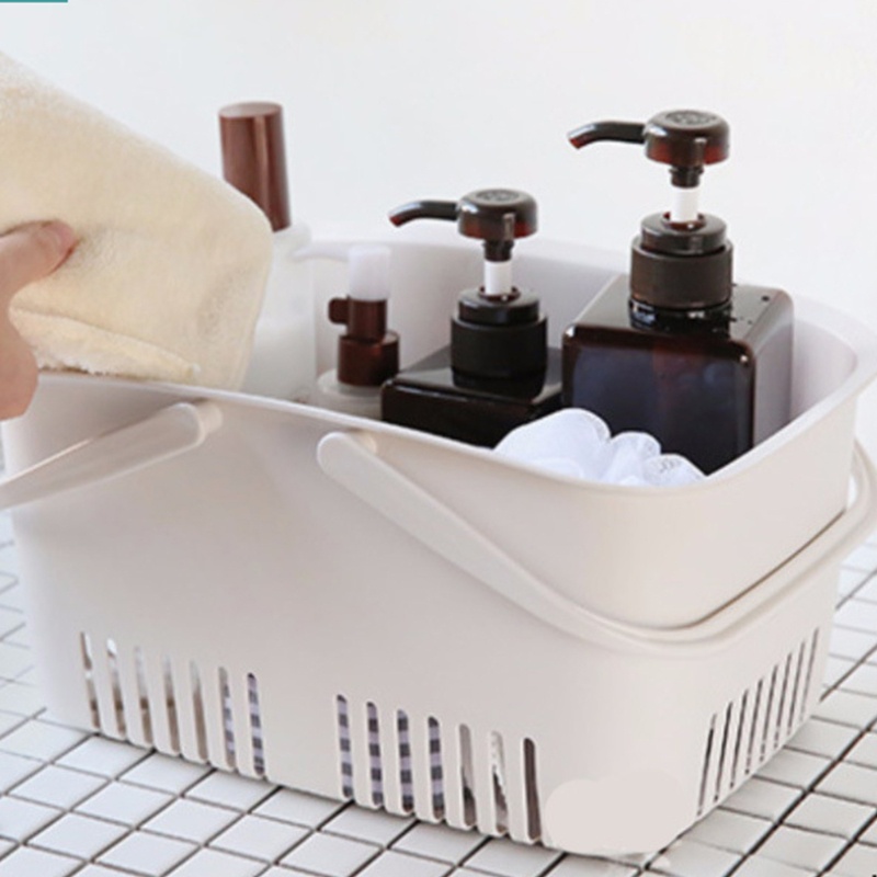 Giỏ Đựng Dầu Gội / Sữa Tắm Bằng Nhựa Có Tay Cầm Tiện Dụng Cho Nhà Tắm