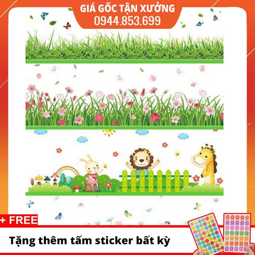 Tranh dán tường, decal dán chân tường cho bé Hàn Quốc.